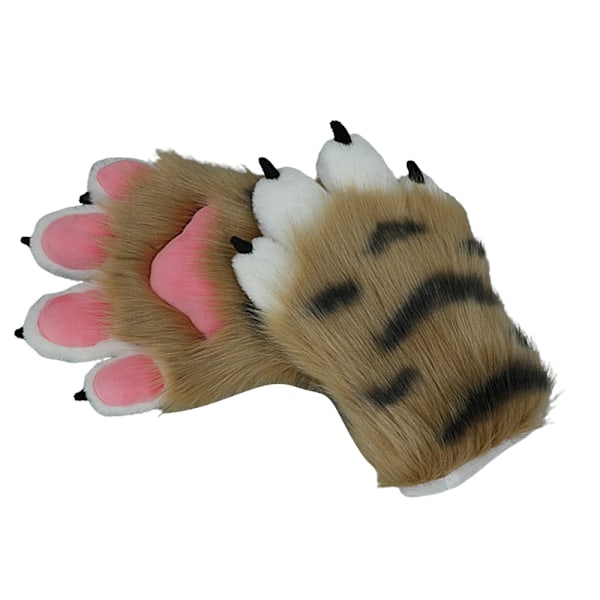 Djurgåvsvantar med tass-design för vuxna - katt, tiger, varg, hund, räv