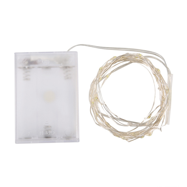 Vacker USB-kopparkabel LED-ljusslinga Lågspänningsljus Dekoration Ornament Vit 3 Meter