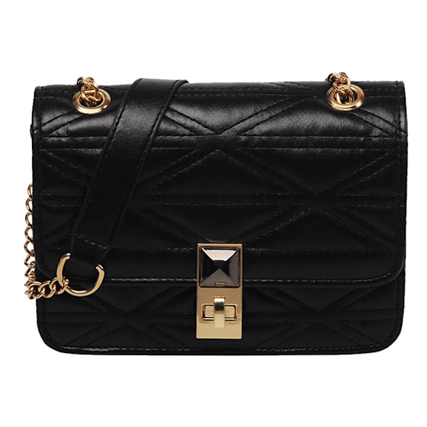 Quiltad axelväska för kvinnor,  Crossbody-handväska med kedjesträck,  Clutch-plånbok