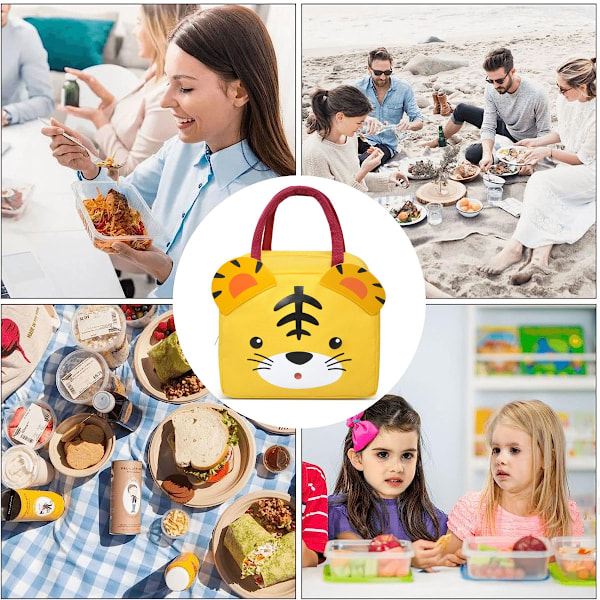 Lunchväska Söt Isolerad Lunchbox Tonåring Skola Återanvändbara Väskor Måltid Bärbar Behållare Tote