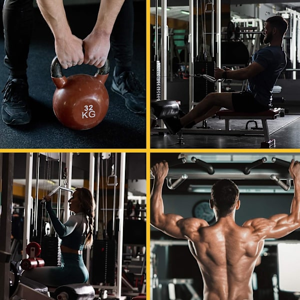 1 Par Ventilerade Viktlyftningshandskar med Inbyggda Handledsband, Fullt Handflateskydd & Extra Grepp, Perfekt för Pull-Ups, Crosstraining, Fitness för Män &