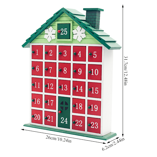 25 Rum Julekalenderhus - Julepynt til Hjemmet