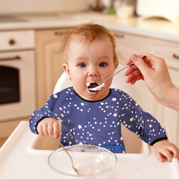 Långärmade Babysalladar, Spädbarnssalladar För Att Äta, Plast Salladar, Babysalladar, Avvänjningssallader, Smock Salladar