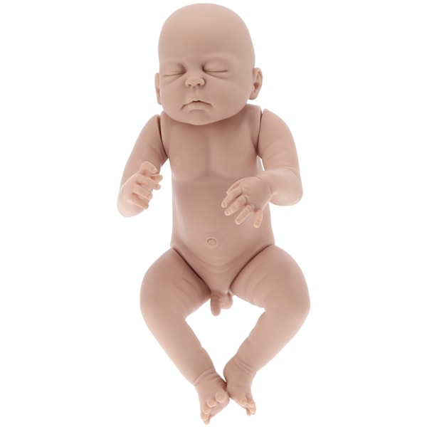 23 Tums DIY Omålad Vinyl Babypojkedockdelar Livsliknande Mjuk Beröring Reborn Dockkit