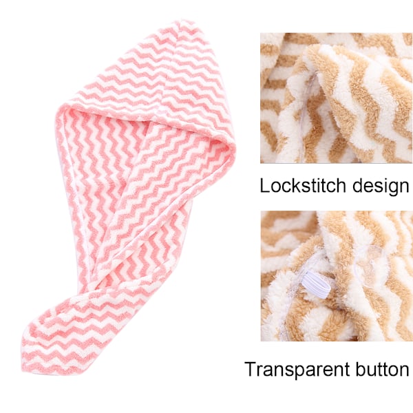 Hårhandduk Wrap för Kvinnor och Män 2-pack Badrumstillbehör
