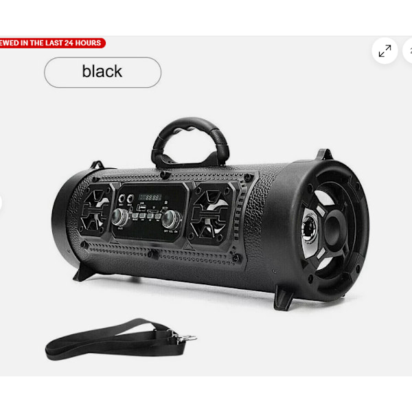 Portabel Bluetooth-högtalare med kraftfull bas - Ultrahög volym - Trådlös - Utomhus/Inomhus