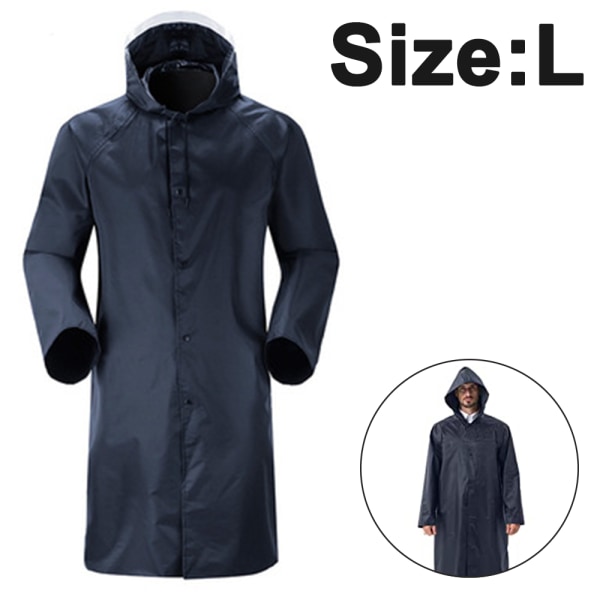 Long Hooded Rain Coat for Adults, Rain Jacket for Men Women