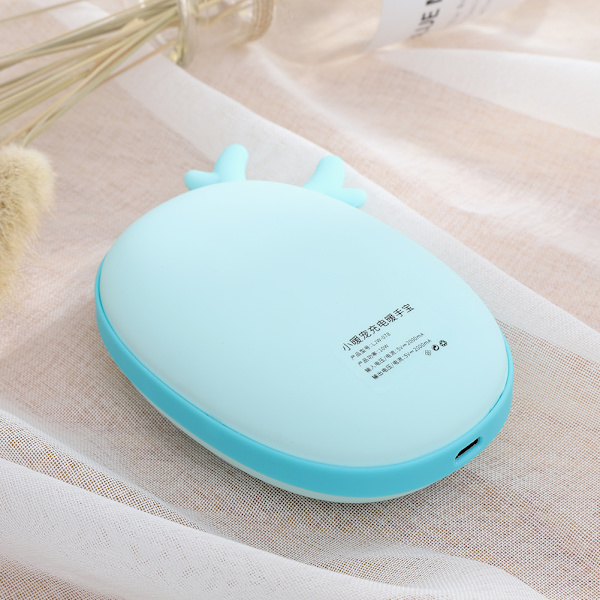 2-in-1 Kannettava USB-Latautuva Söpö Eläinlämmitin & Power Bank Matkustamiseen ja Leirintään (Peura)