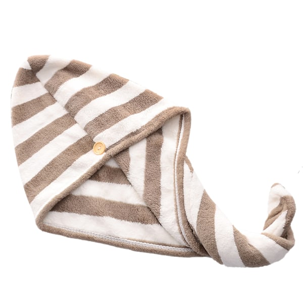 Mikrofiber Hårhåndklæde Wrap, Hår Turban til Vådt Hår, Badeværelseshat Absorberende Koralsoft Hårhåndklæde