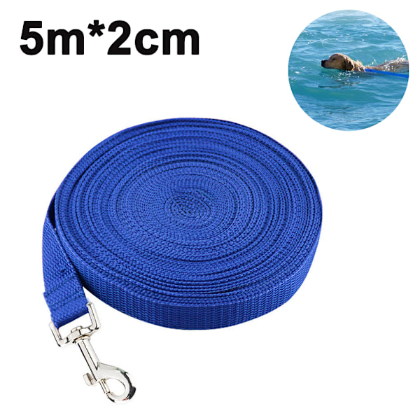 Nylon Treningsline for Hunder i Små, Medium og Store Størrelser, Hundeline/Valpeledning for Lydighet og Tilbakekallingstrening, Camping