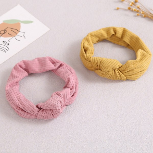7 st Baby Hårband Turban Knuten, Flickors Hårband för Nyfödda, Småbarn och Barn