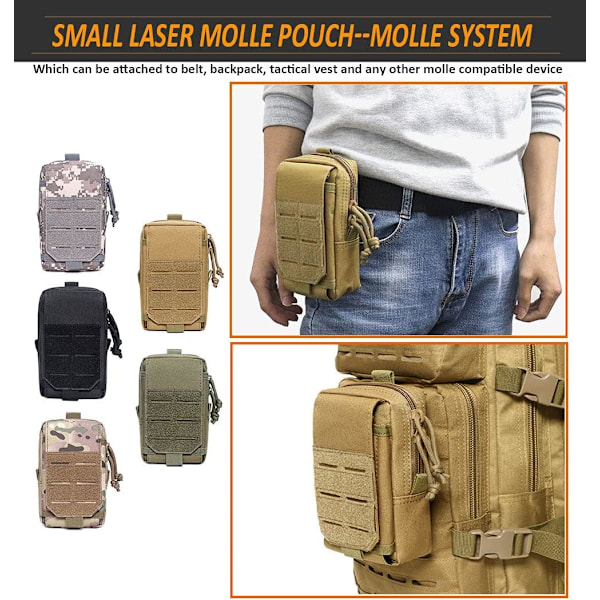 Tactical Molle -taskupussit laserleikatulla suunnittelulla, hyötytaskut Molle-kiinnityksellä, sotilaslääketieteellinen EMT-tasku