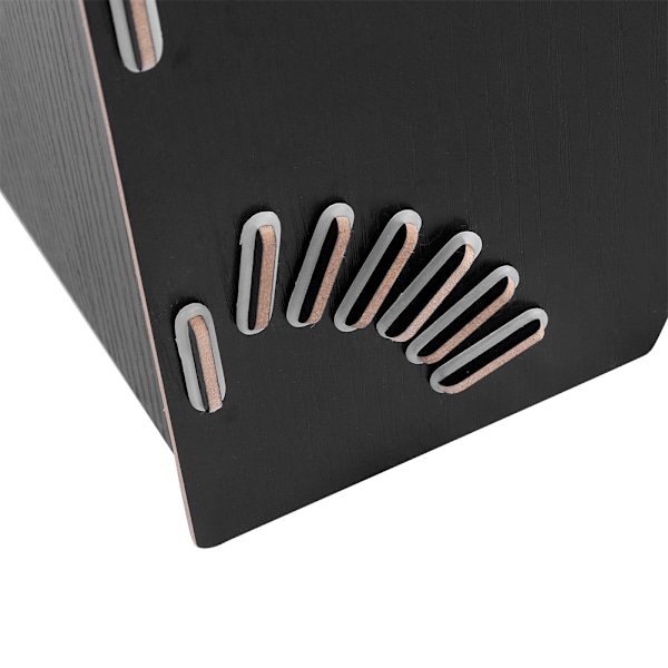 Multifunktionel Træ DIY Skrivebords Bogreol Stativ Bøger DVD Opbevaring Holder Bogreol (Sort)