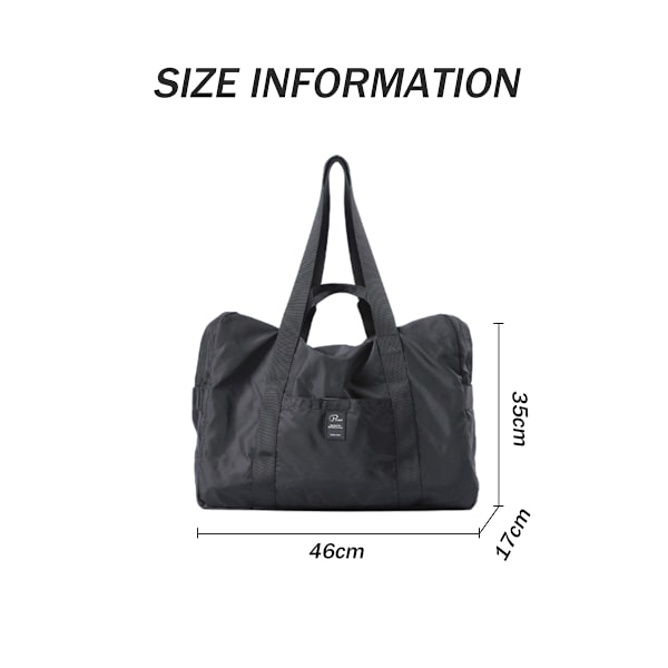 Foldbar Rejsetaske Duffel Tote Håndbagage Sports Duffel Håndbagage til fly Weekendtaske Overnight til Kvinder og Piger