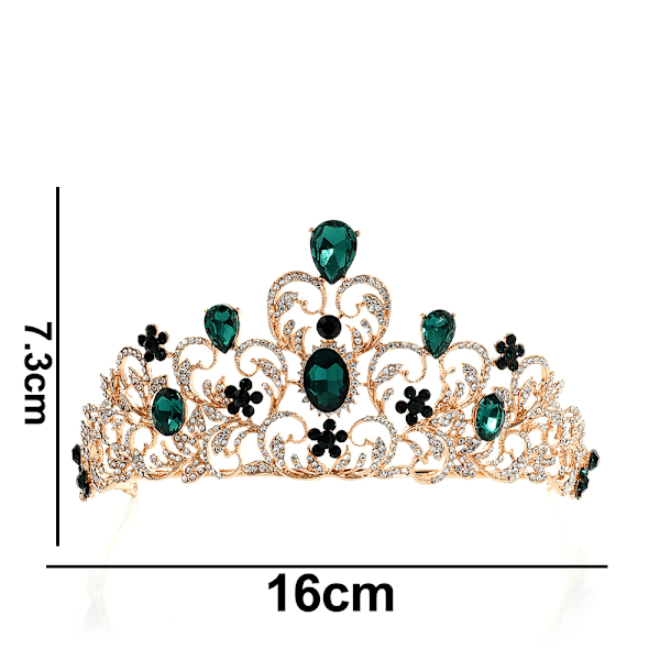 Gotiske Kroner til Piger - Vintage Barok Dronning Tiara til Bryllup Pageant Prom Hovedbeklædning