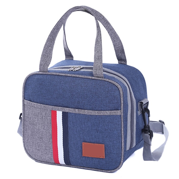 Aluminiumfolie frokosttaske Vandafvisende Ispose Bærbar fortykket stribet bento taske
