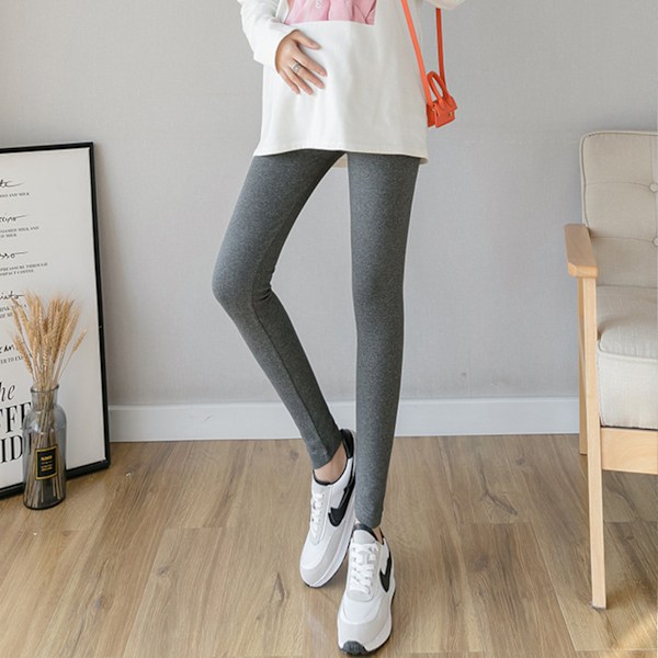 Leggings Ytterkläder Plus Size Tunn Sektion Magnstöd Elastiska Pennbyxor Hög Midja Byxor för Gravida Kvinnor Mörkgrå XL