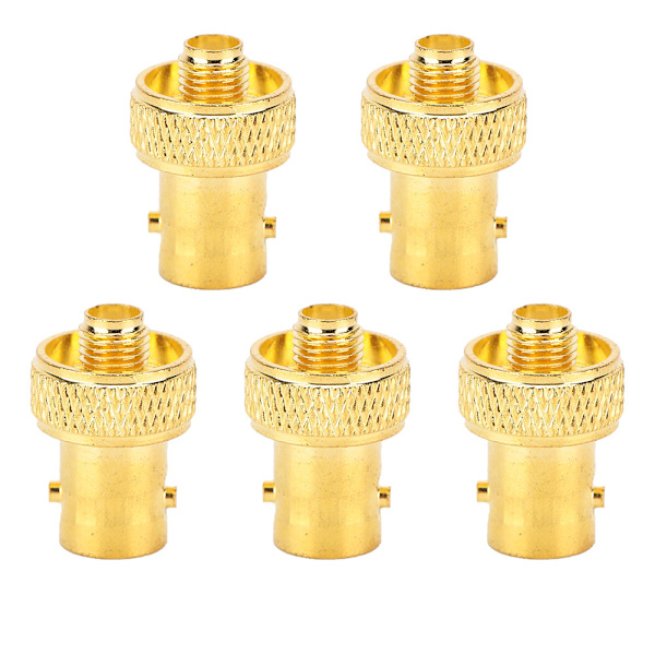5 st BNC Hon till SMA Hon RF Koaxial Adapter Konverterare Kontakt