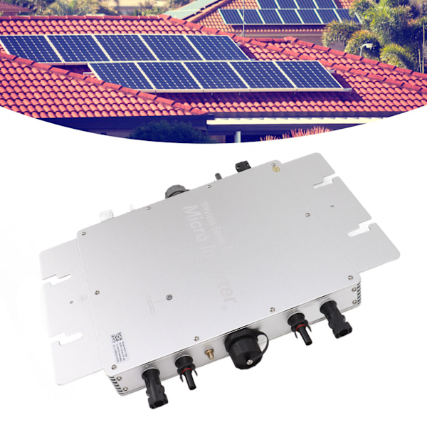 1200W Aurinkoinvertteri Fotovoltaikkinen Mikrojakeluverkkoon Liitetty Invertteri Aurinkoenergian Kotienergian Tuotantojärjestelmä EU-Pistoke 110‑240V