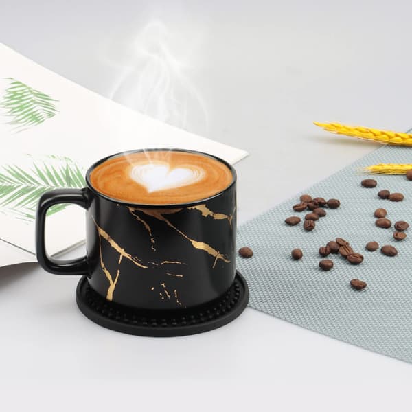 4 Pieces Coasters for Drinks, Black Coasters for Coffee Table - Soft Coasters Set Cup Mat - Coffee Table Coasters for Drinks Absorbent