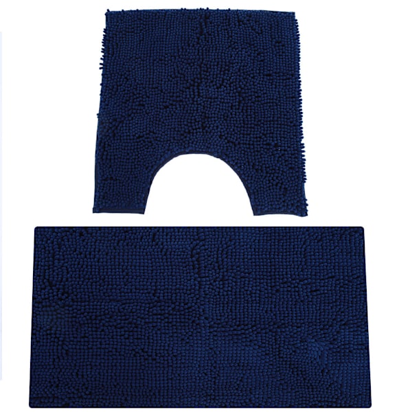 2 stk. Chenille Anti-slip Vandabsorberende Skridsikker Måtte Badeværelse Stue