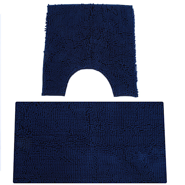 2 stk / sett Chenille Anti-skli Vann Absorberende Sklisikker Matte Bad Stue