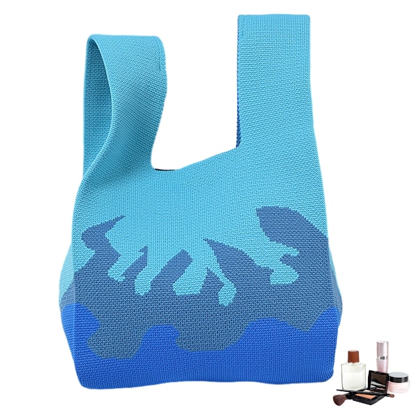 Dame Tote Bag Retro Sød Lille Strikket Vesttaske Bærbar Bento Taske Casual Shopping Udendørs Håndtaske