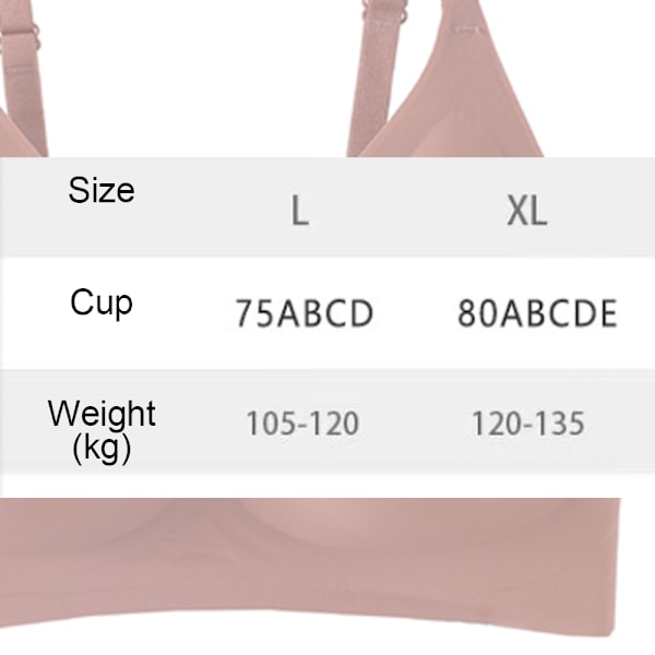 Koselig Justerbar BH Komfort Trådløs Sømløs BH med Innebygd Pute for Kvinner