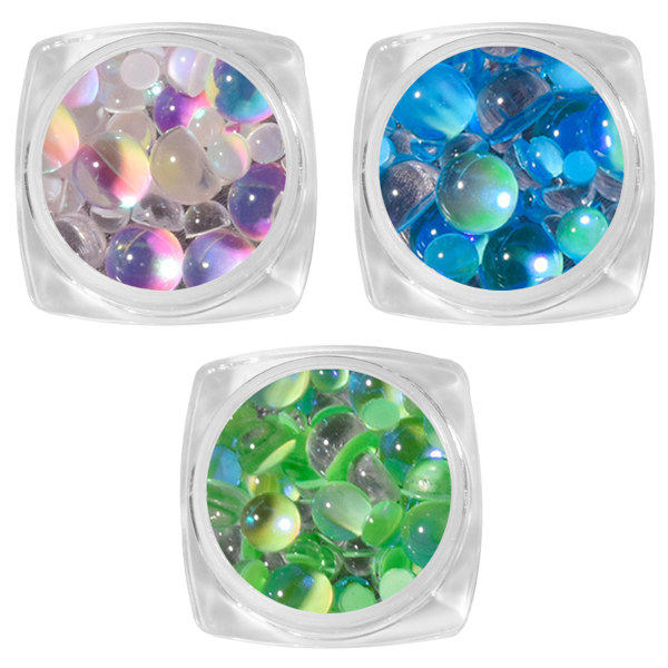 Aurora Diamond Flat Bottom Halvcirkelformad Rhinestone Set, Lämplig för Hemma-DIY-Naglar och Ansiktshantverk samt Salongs Användning
