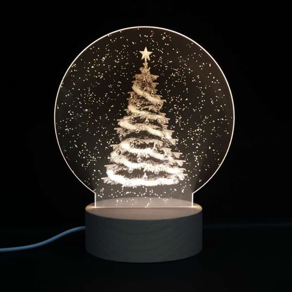 Juletre, LED nattlys, måne, julevenn, bursdag
