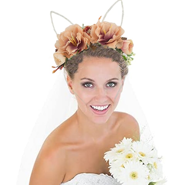 Simulerade blomsterdiadem för bröllop, fester och födelsedagar