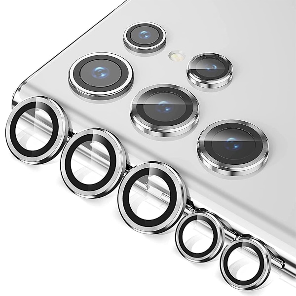 2x Silver Samsung S22 Ultra Kamera Linsskydd Transparent one size