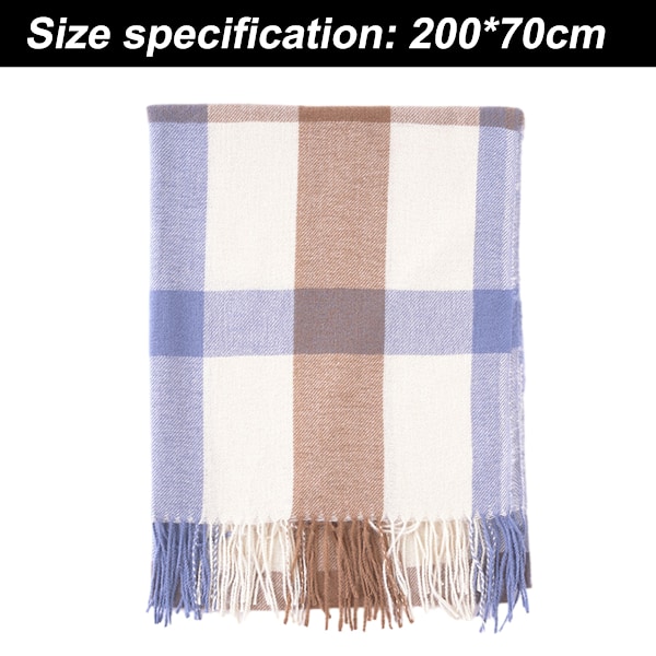 Kvinnors långa rutig filt Chunky oversized vinter/höst varm halsduk Stor rutig halsduk wrap
