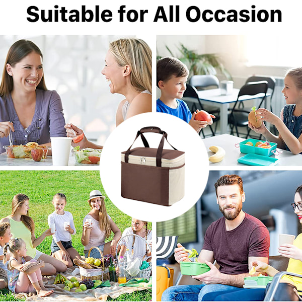 Isolerade Lunchväskor för Kvinnor/Män - Stor Återanvändbar Läcksäker Lunchlåda