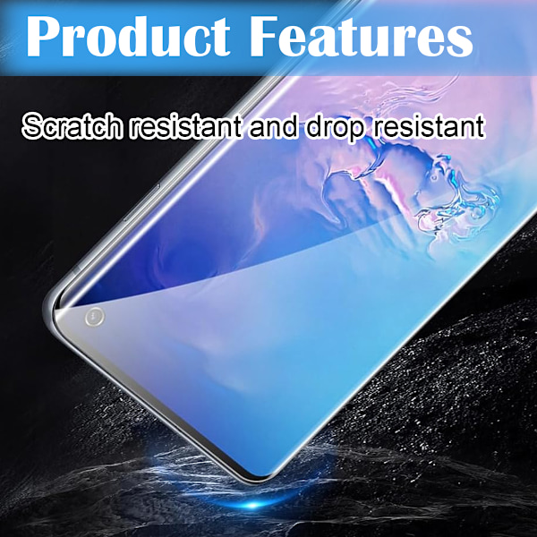 Heldekkende Galaxy S10 Plus Skjermbeskytter Nanoedge Beskyttelsesplast transparent