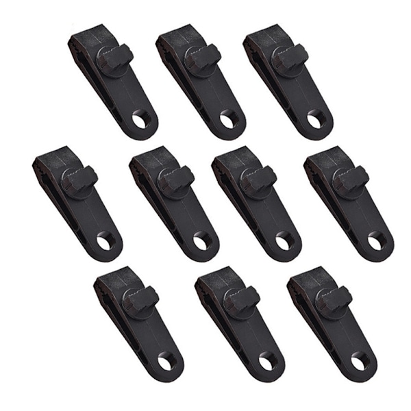 Vindtett teltklips for utendørs camping - nylon, multifunksjonell plastclips, teltkrok, baldakinclips - gjenbrukbare teltklips