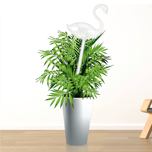 Husbladsplanter Blomster Automatisk Selvvandeanordninger Klar Glas Vandfodrer Svaneform