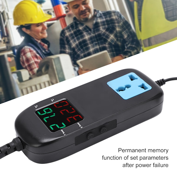 Digital Display Termostat Intelligent Elektronisk Temperaturregulator AC 90V~250VEU-kontakt