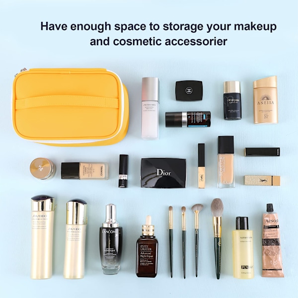 Väska Bärbar Resekosmetisk Väska för Kvinnor, Skönhetsblixtlås Makeup Organizer