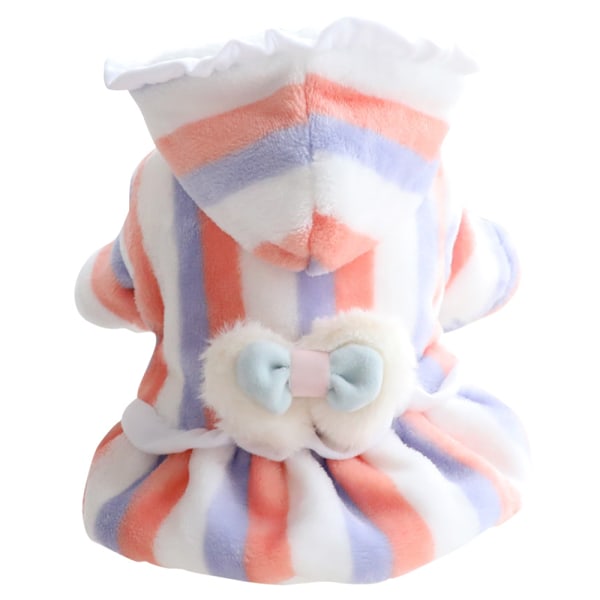 Regnbue Pet Tøj til Hund Pyjamas Frakke Kat Jumpsuit Blød Fløjl Hundie Jumpsuit Onesies Fleece Kat Tøj
