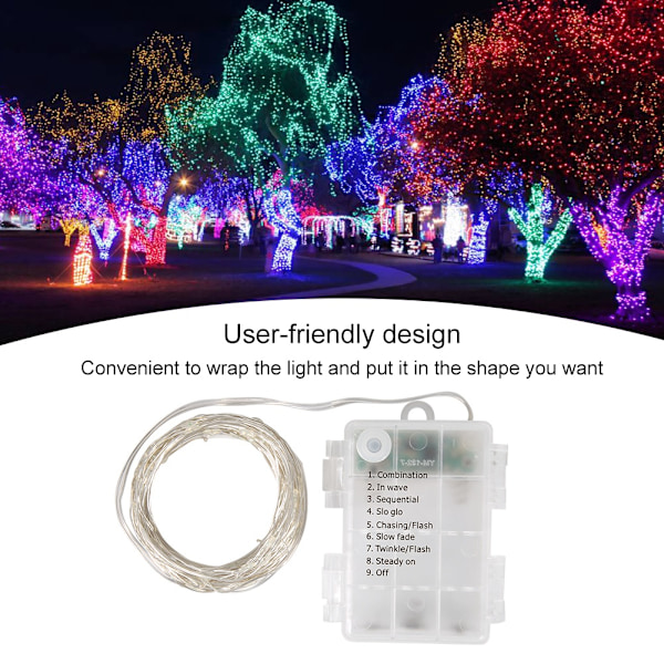 USB LED Koppartrådsljussträng Fest Julpynt med Fjärrkontroll Grön 5m