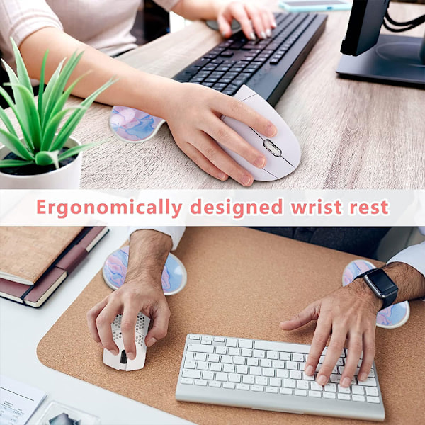 Ergonomisk silikon handledsstöd för mus, transparent handledsstöd, hjärtformad genomskinlig cool handkudde