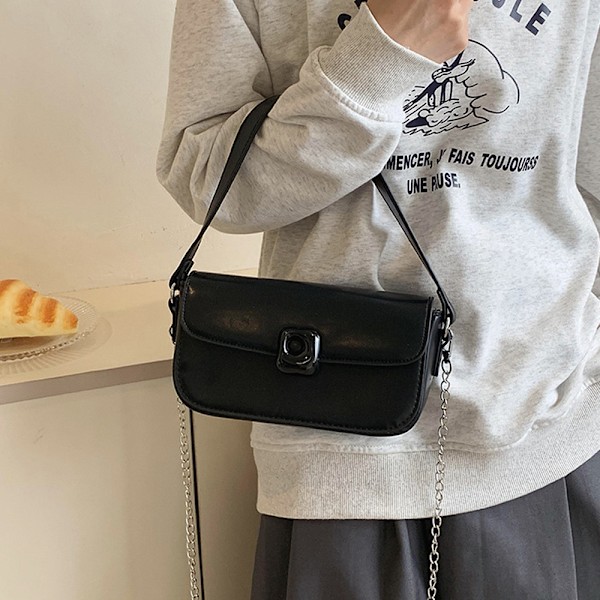 Ny PU-läder Joker Crossbody Bag Liten mode bärbar liten väska