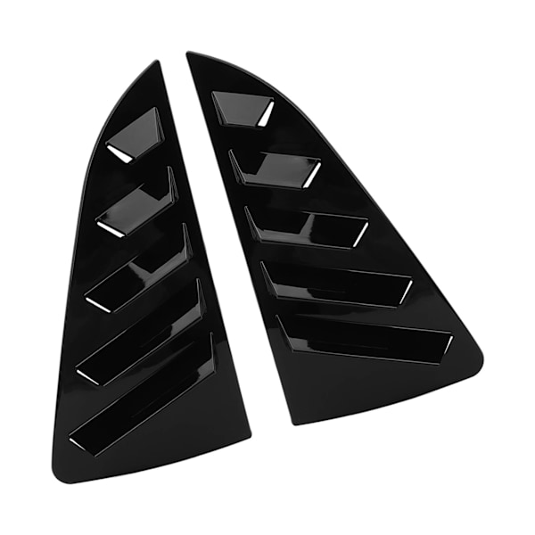 1Par Sidevindu Louver Deksel Beskyttende Stilig Robust Vindu Triangulære Lukker Trim For Mk5 6R 6C Blank Svart