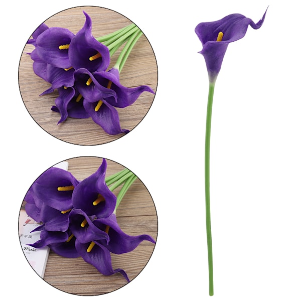 Plastik Calla Kunstig Blomst Brudebuket Bryllup Hjem Have Dekoration (5 stk)