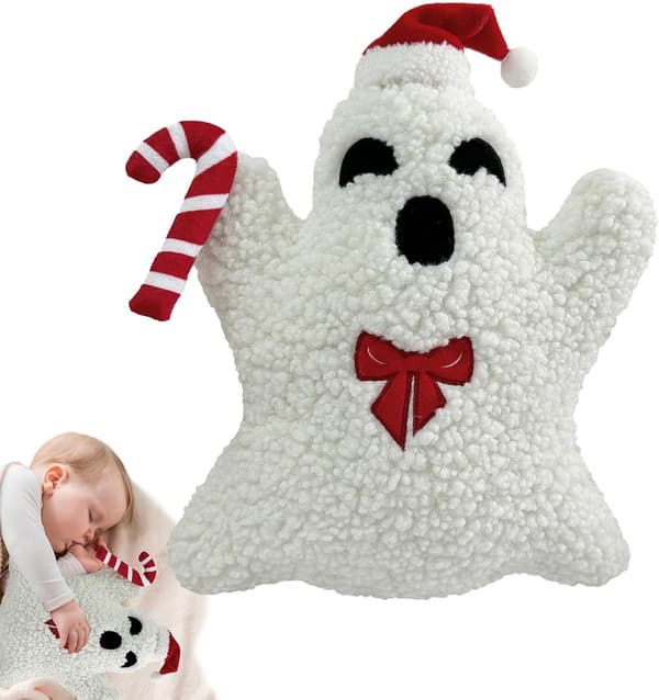 Halloween Ghost Pillow - Decorative Plush Pillow, Cute Soft Stuffed Ghost Cushion for Halloween Party Home Decor