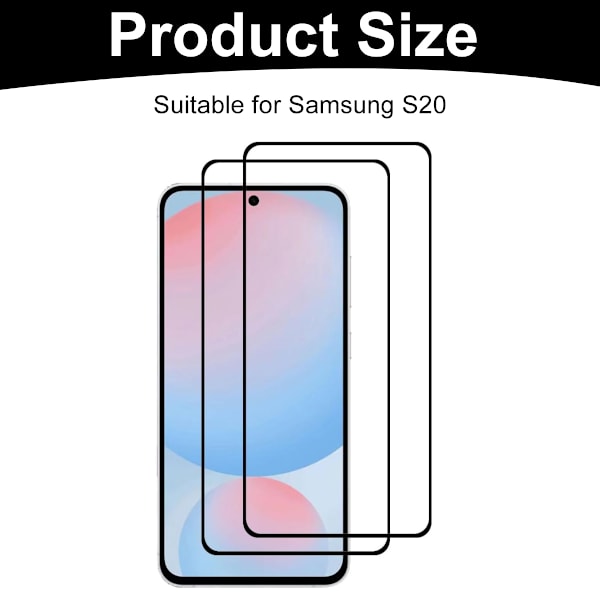 Samsung S20 5G Skärmskydd 9H Härdat Glas 2-Pack - 3D Design