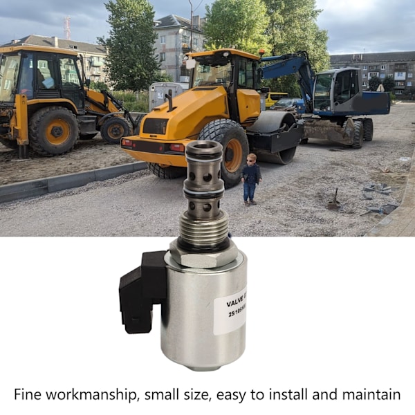 12V Solenoidstyrventil i legeringstål med låg strömförbrukning, elektromagnetisk ventil för JCB 3CX 4CX