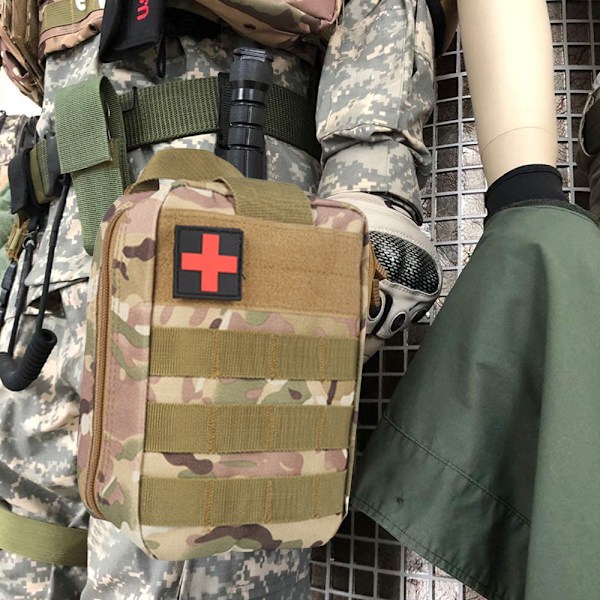 Första hjälpen-väska taktisk nödväska medicinväska rese-första hjälpen-kit räddningsväska utomhuscamping bärbar (Innehåller inte något medicinskt material)