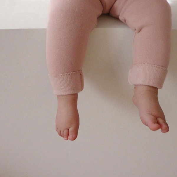 Baby Leggings, enkla byxor med stor rumpa för pojkar och flickor, höst- och vinterkläder (Mörkröd)